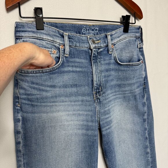 Anthropologie Etica Rae High Rise Clean Straight Leg Ankle Jeans Size 30 - Picture 4 of 16